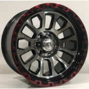 BK 3S185 18X10.5 6X139.7 ET-10 BLACK MAC-RED LIP